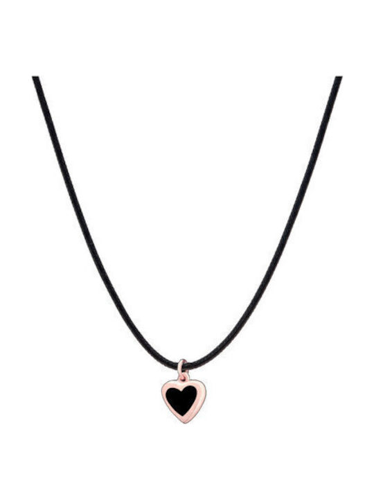 Very Gavello Halskette mit Design Herz aus Roségold 9 K