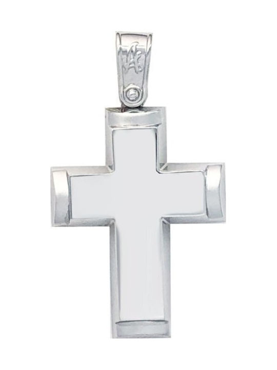 Savvidis Weißgold Kreuz 14K mit Kette