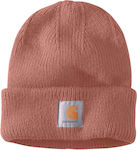 Carhartt Beanie Beanie with Rib Knit in Pink color