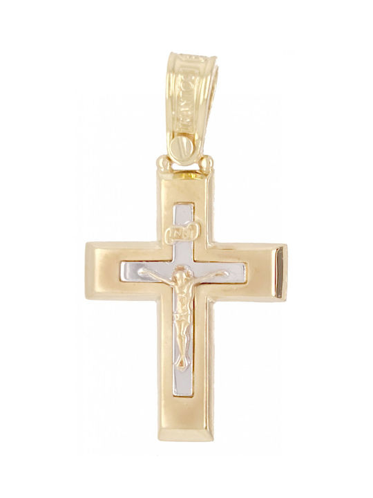 Triantos Gold Kreuz 14K mit dem Gekreuzigten