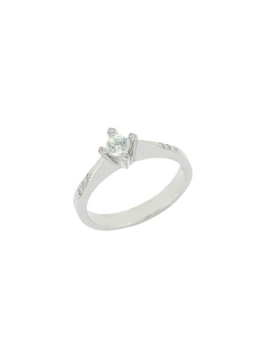 Single Stone from White Gold 14K