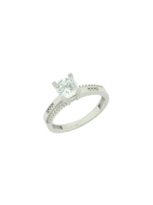 Single Stone from White Gold 14K