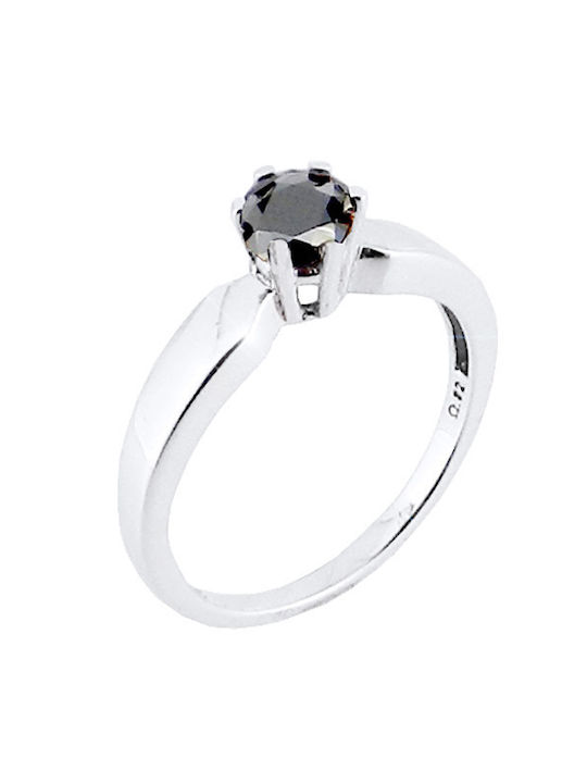 Single Stone from White Gold 14K