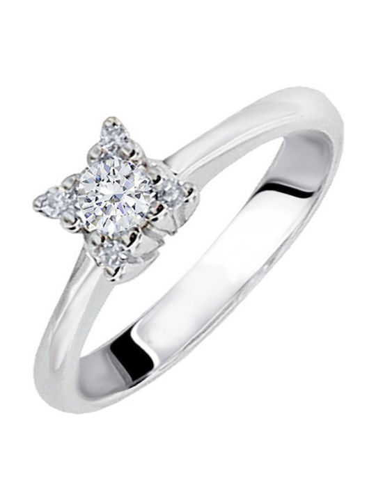 Single Stone from White Gold 14K