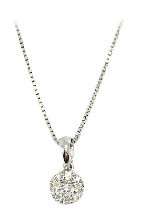 Art d or Colier Inel de logodnă din Aur alb 18k cu Diamant