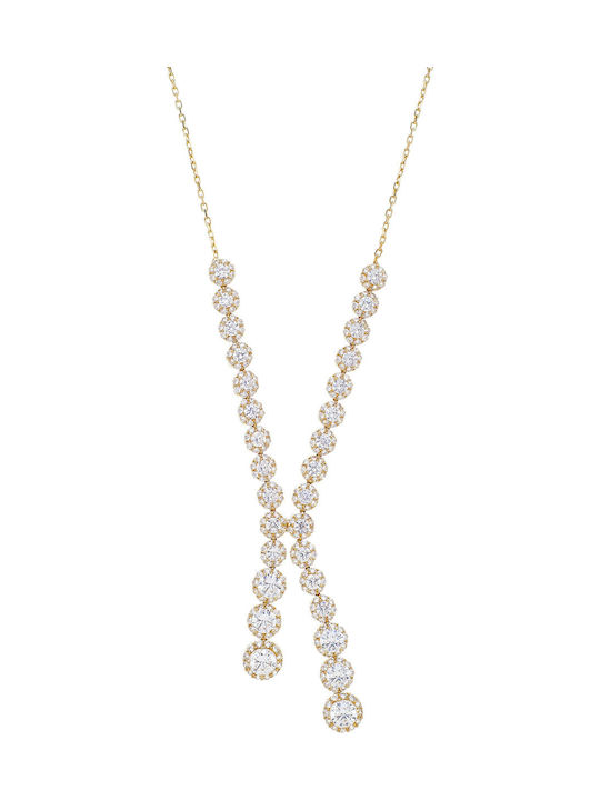 Vitopoulos Necklace from Gold 14K with Zircon