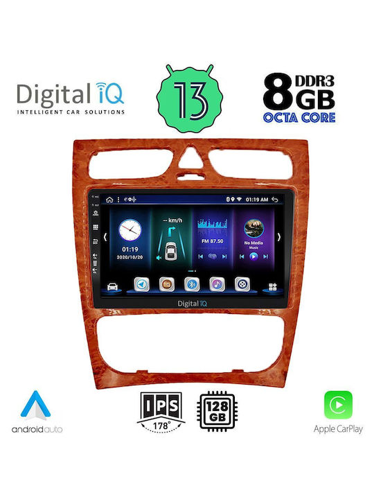 Digital IQ Sistem Audio Auto pentru Nissan Cireș 1999-2004 (Bluetooth/USB/WiFi/GPS/Apple-Carplay/Android-Auto) cu Ecran Tactil 9"