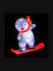 Illuminated Christmas Plastic Figure Penguin Transparent Height 32.5cm