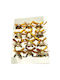 Hanging Bell Ornament Gold 2x2cm Set 12pcs