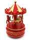 Christmas Decorative Carousel Red with Music and Movement 18x10.5cm.