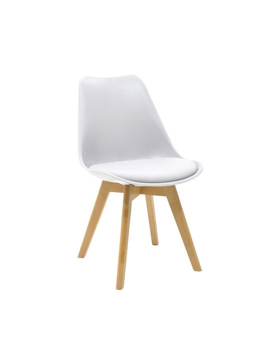 Gaston Kitchen Polypropylene Chair White 53.5x48.5x83cm