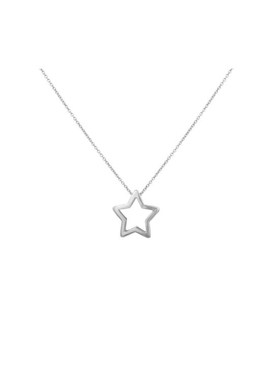 White gold star necklace K14 021354 021354 021354 Gold 14 Carat