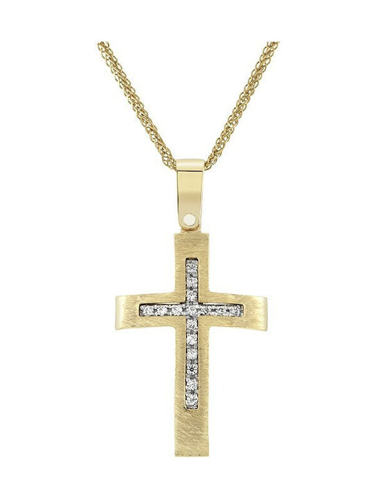 Women's cross gold K14 ST_083