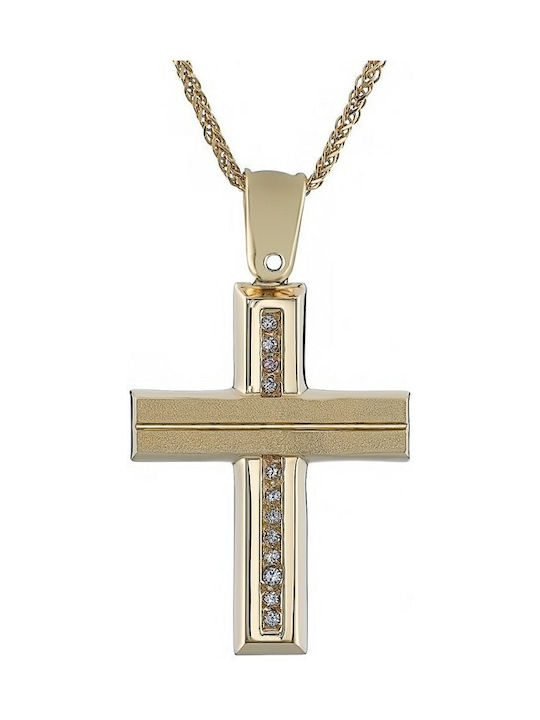 Damenkreuz gold K14 ST_129