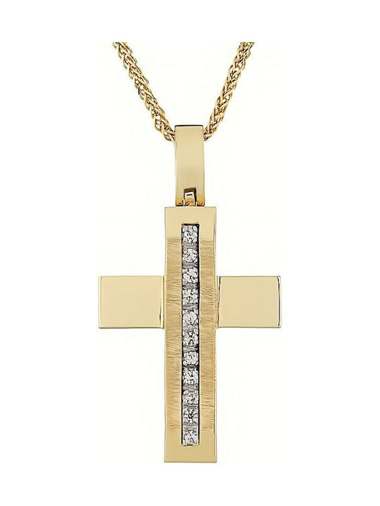 Damenkreuz gold K14 ST_138