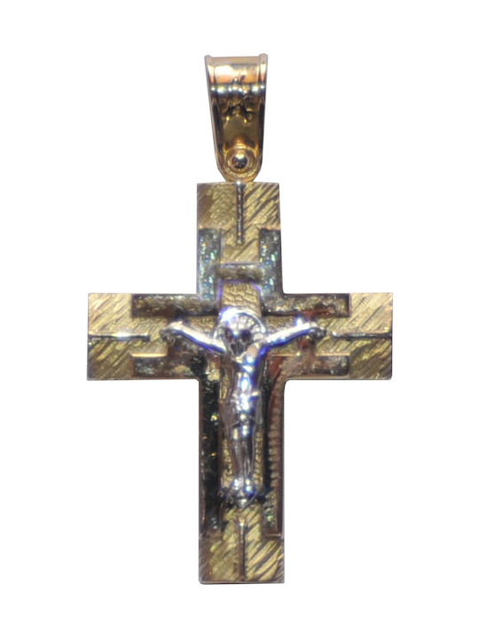 Gold men's cross K14 1112125