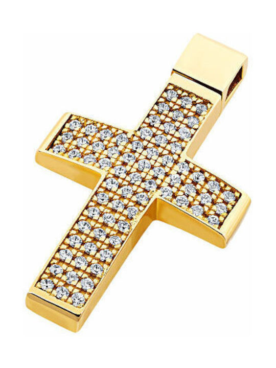 14K Gold Kreuz für Frauen, T00619