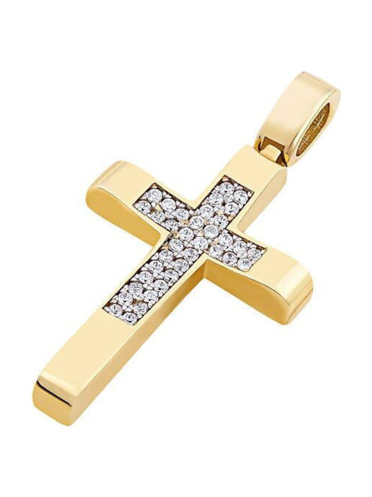 14K Gold Kreuz für Frauen, T00919