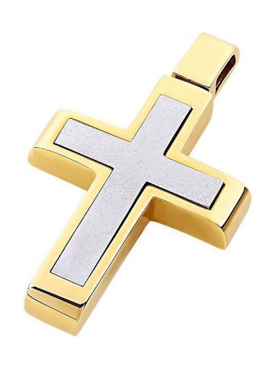 14K Gold männliches Kreuz, T02319