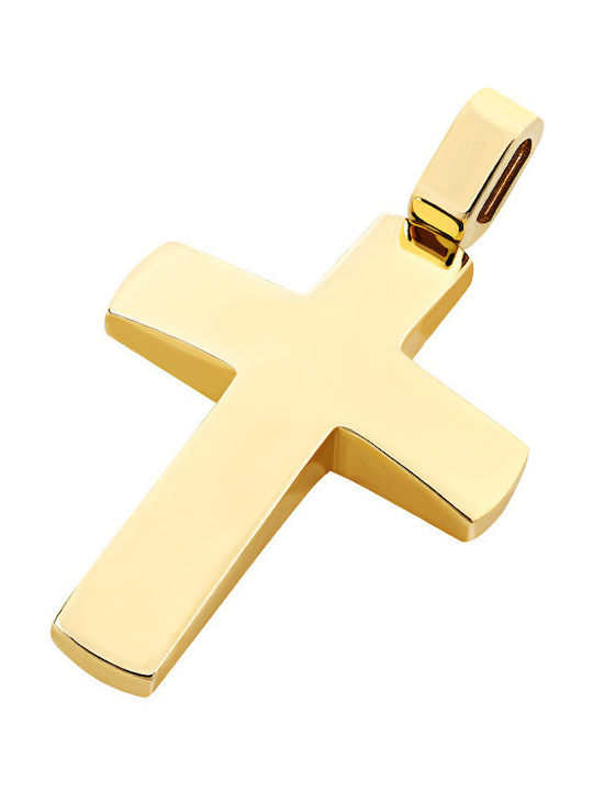 14K Gold männliches Kreuz, T03719