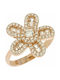 14-carat pink gold flower ring