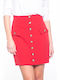 High-waisted Mini Skirt Red