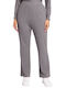 Women's Fabric Grey Trousers