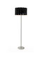 Veis Floor Lamp H150xW42cm. with Socket for Bulb E27 Black