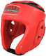Sport Masters Adult Open Face Boxing Headgear Synthetic Leather Red