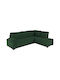 Jade Colțar Canapea Pat Cu Colțul Din Dreapta Catifea Chiparos 250x180x88cm