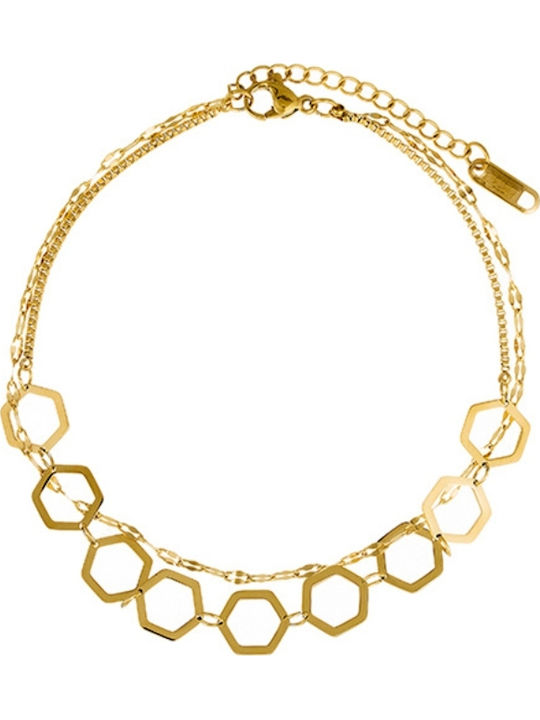 Callajewels Επιχρυσωμένη Αλυσίδα Ποδιού από Ατσάλι