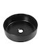 Laveo Countertop Sink Porcelain 36.5x36.5cm Black