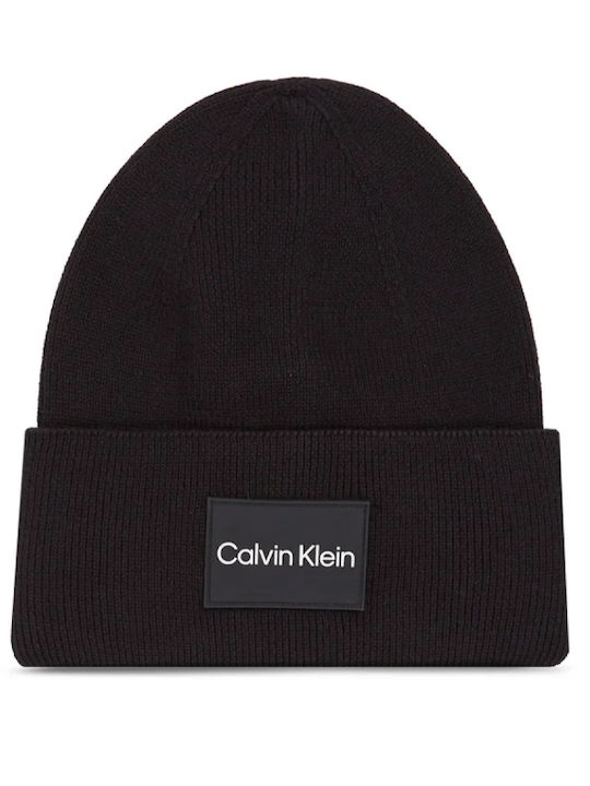 Beanie Ανδρικός Σκούφος με Rib Πλέξη σε Μαύρο χρώμα