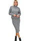 Set mit Maxi Rock Polka Dot Gray