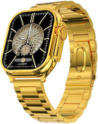 Ultra 9 Max Smartwatch με Παλμογράφο (Gold Orange)