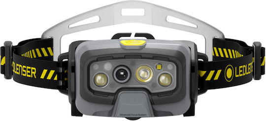 LedLenser Rechargeable Headlamp LED IP68 with Maximum Brightness 1600lm Hf8r Work Black