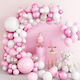 Komposition mit 104 Luftballons Latex Rosa