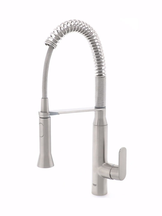 Grohe K7 Tall Kitchen Faucet Counter Gray