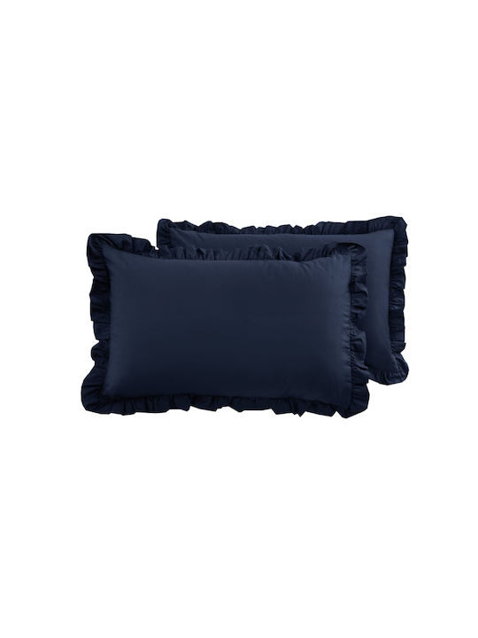 My Home Luxury Pillowcase Set Blue 50x70cm.