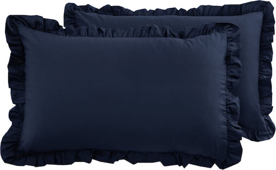 My Home Luxury Pillowcase Set Blue 50x70cm.