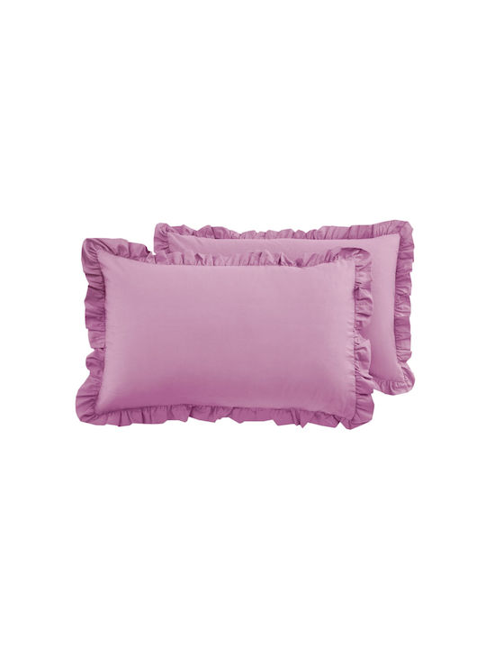 My Home Luxury Pillowcase Set Lilac 50x70cm.
