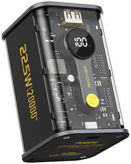 WK WP-337 Power Bank 20000mAh 20W Power Delivery Черен