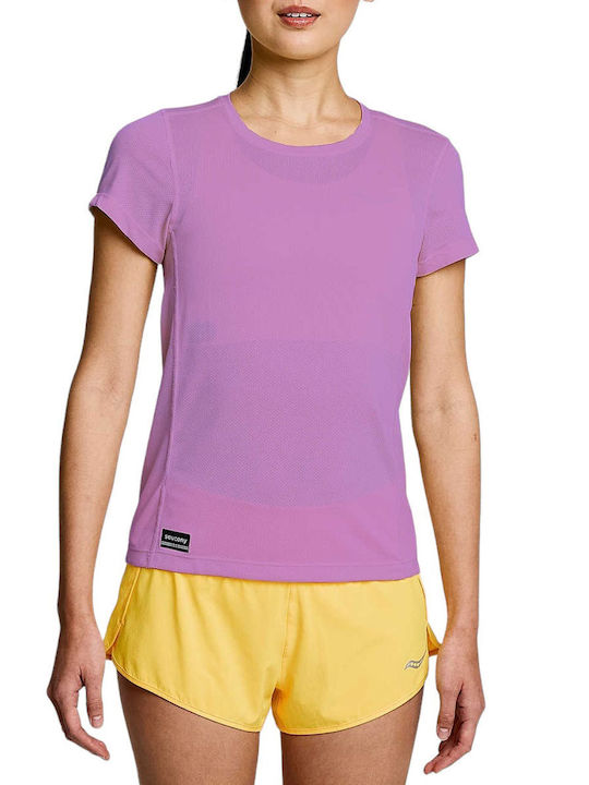 Saucony Damen Sport T-Shirt Lila