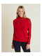 Forel Damen Langarm Pullover Rot