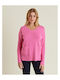 Forel Women's Long Sleeve Sweater Pink