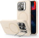 ESR Cloud Soft Halolock Kickstand Umschlag Rückseite Silikon 1.2mm Beige (iPhone 15 Pro Max)