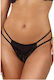 Axami AX10288 Женски Секси Слип с отворена пикантност Черен