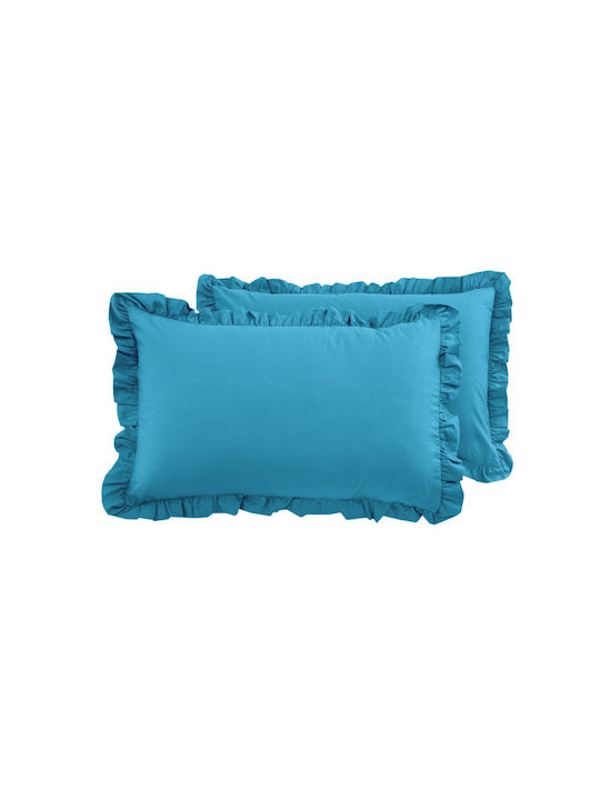 My Home Luxury Pillowcase Set Petrol 50x70cm.