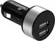 MediaRange Car Charger 17W 3.4A with Ports 2xUSB-A Black Color