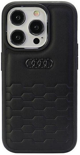 Audi Umschlag Rückseite Kunststoff Schwarz (iPhone 15 Pro)